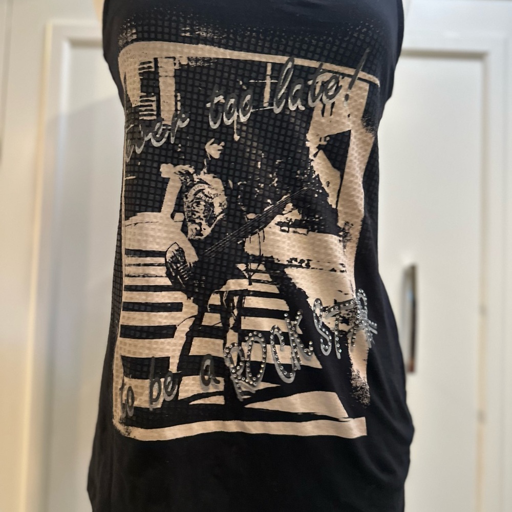 Blind Date Casual Medium Black Tank